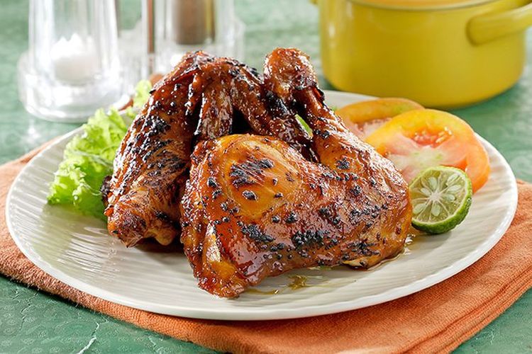 Ilustrasi ayam bakar mentega.